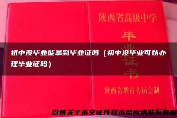 初中没毕业能拿到毕业证吗（初中没毕业可以办理毕业证吗）