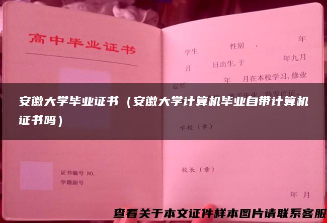 安徽大学毕业证书（安徽大学计算机毕业自带计算机证书吗）