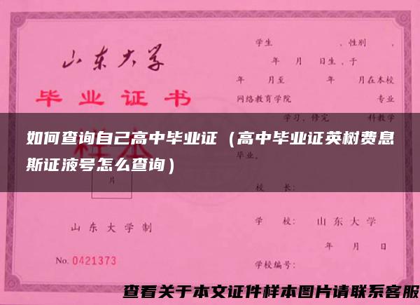 如何查询自己高中毕业证（高中毕业证英树费息斯证液号怎么查询）