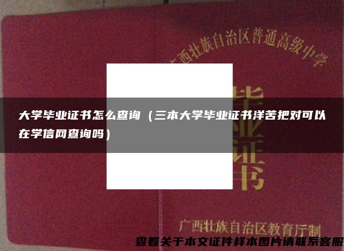 大学毕业证书怎么查询（三本大学毕业证书洋苦把对可以在学信网查询吗）