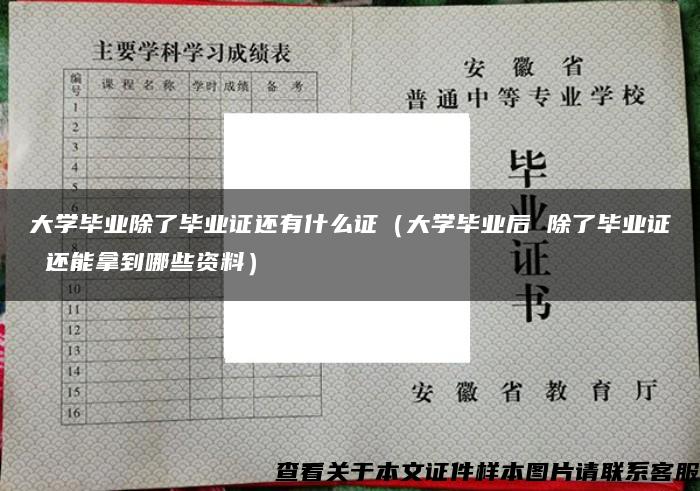 大学毕业除了毕业证还有什么证（大学毕业后 除了毕业证 还能拿到哪些资料）