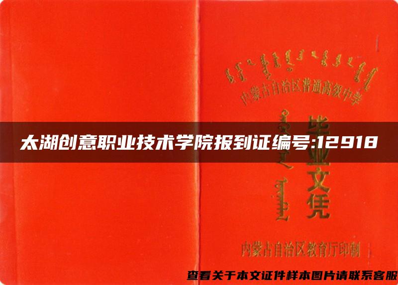 太湖创意职业技术学院报到证编号:12918