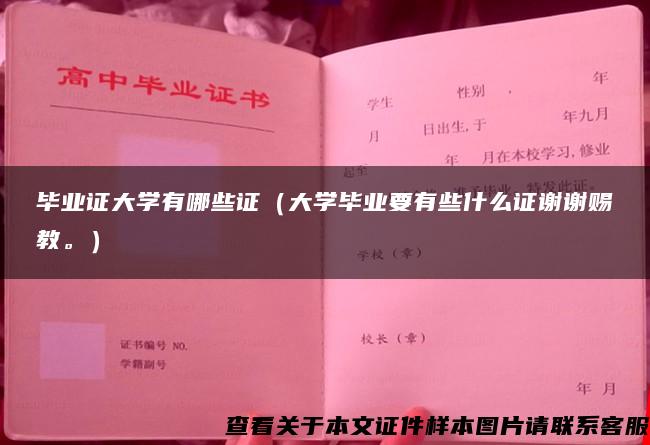 毕业证大学有哪些证（大学毕业要有些什么证谢谢赐教。）