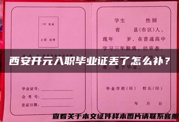 西安开元入职毕业证丢了怎么补？