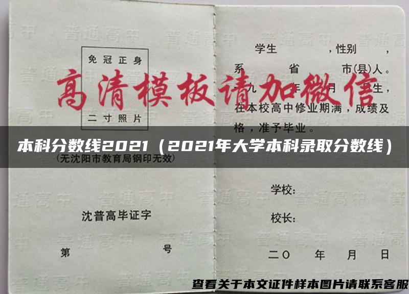 本科分数线2021（2021年大学本科录取分数线）