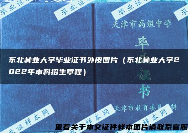 东北林业大学毕业证书外皮图片（东北林业大学2022年本科招生章程）