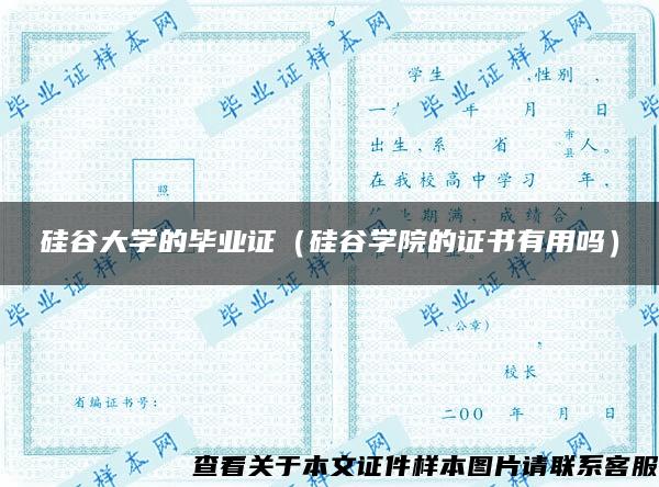 硅谷大学的毕业证（硅谷学院的证书有用吗）