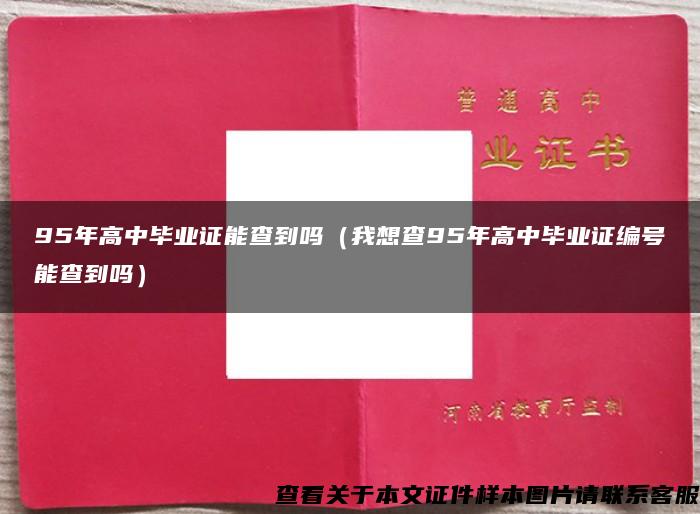 95年高中毕业证能查到吗（我想查95年高中毕业证编号能查到吗）