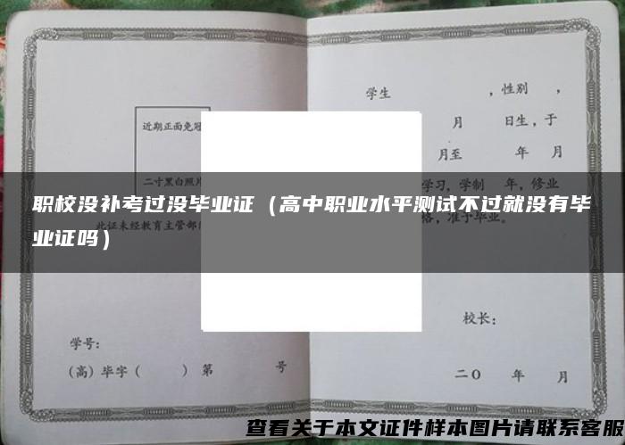 职校没补考过没毕业证（高中职业水平测试不过就没有毕业证吗）