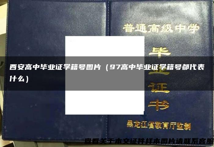 西安高中毕业证学籍号图片（97高中毕业证学籍号都代表什么）