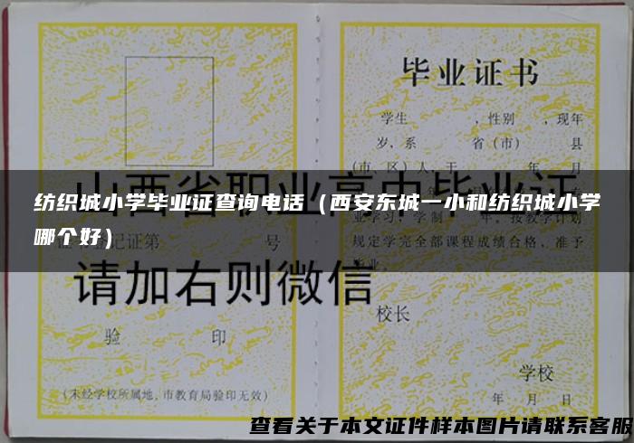 纺织城小学毕业证查询电话（西安东城一小和纺织城小学哪个好）