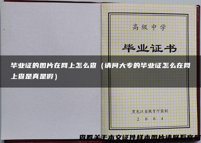 毕业证的图片在网上怎么查（请问大专的毕业证怎么在网上查是真是假）