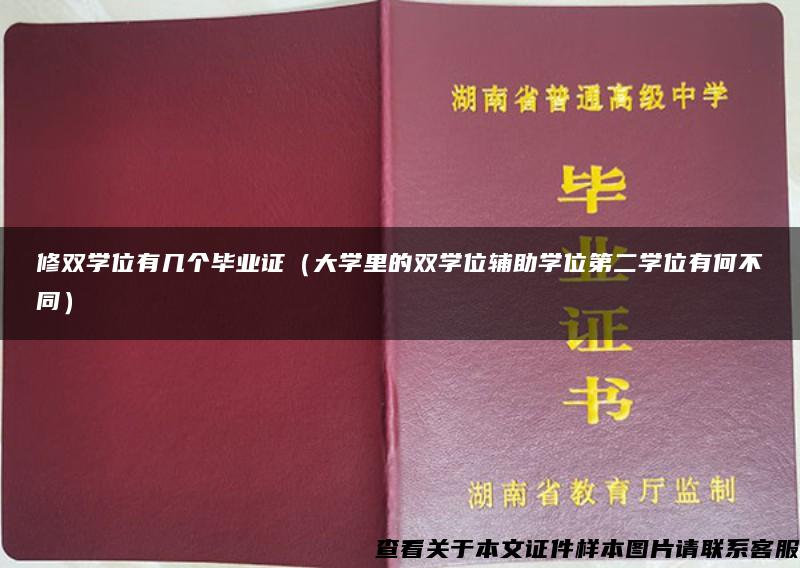 修双学位有几个毕业证（大学里的双学位辅助学位第二学位有何不同）