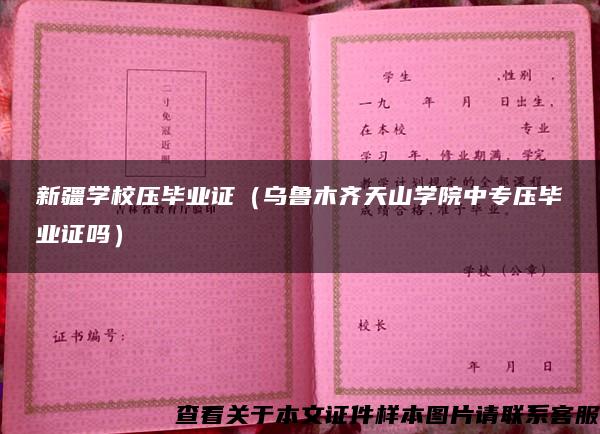 新疆学校压毕业证（乌鲁木齐天山学院中专压毕业证吗）