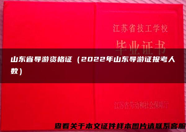 山东省导游资格证（2022年山东导游证报考人数）