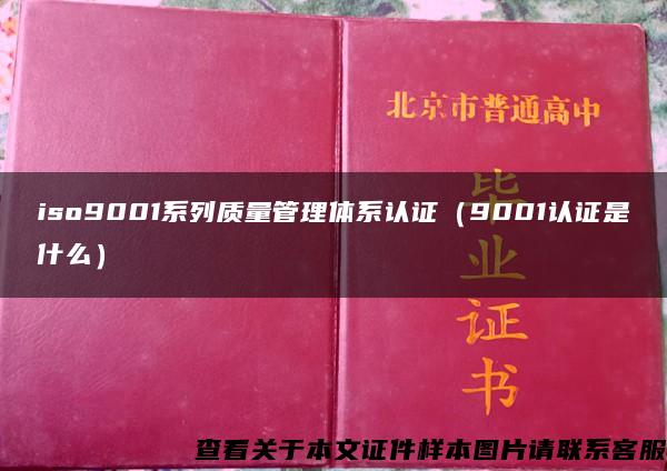 iso9001系列质量管理体系认证（9001认证是什么）