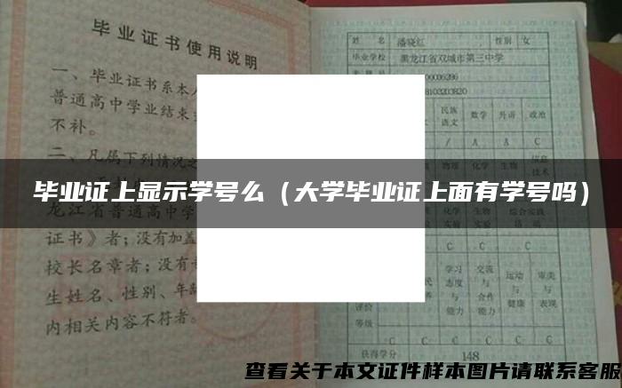 毕业证上显示学号么（大学毕业证上面有学号吗）