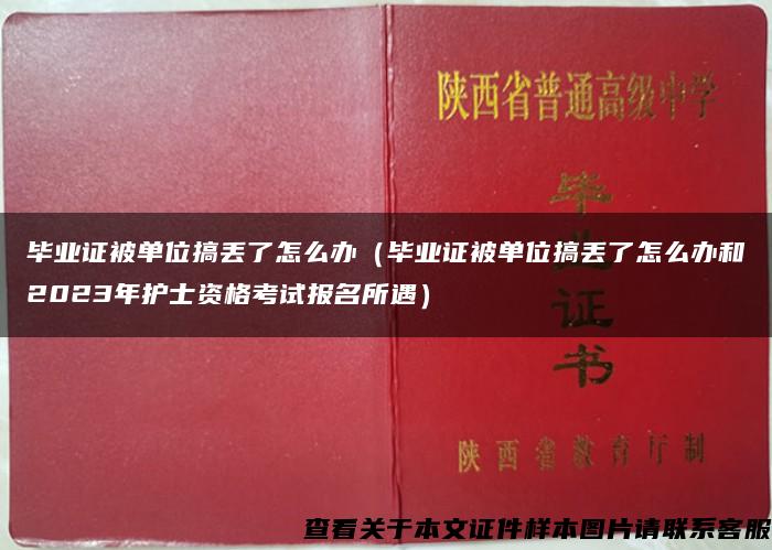 毕业证被单位搞丢了怎么办（毕业证被单位搞丢了怎么办和2023年护士资格考试报名所遇）