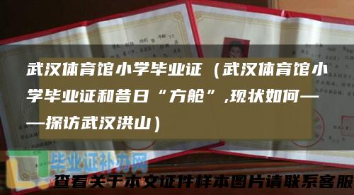 武汉体育馆小学毕业证（武汉体育馆小学毕业证和昔日“方舱”,现状如何——探访武汉洪山）