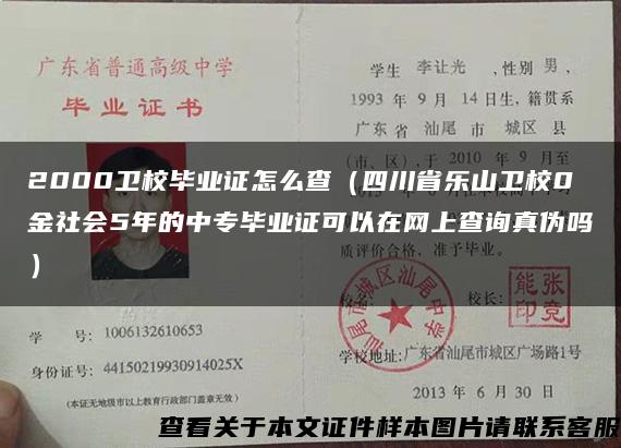 2000卫校毕业证怎么查（四川省乐山卫校0金社会5年的中专毕业证可以在网上查询真伪吗）