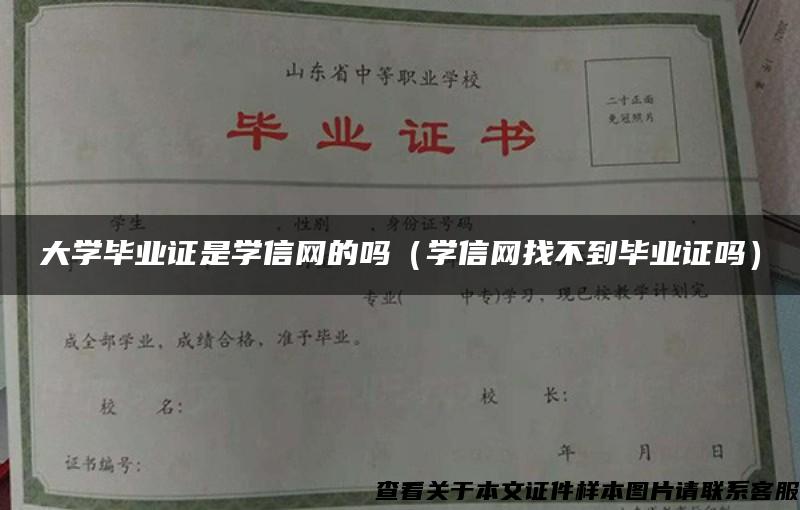 大学毕业证是学信网的吗（学信网找不到毕业证吗）