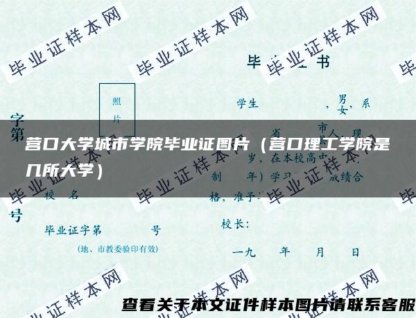 营口大学城市学院毕业证图片（营口理工学院是几所大学）