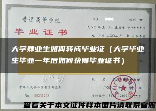 大学肄业生如何转成毕业证（大学毕业生毕业一年后如何获得毕业证书）