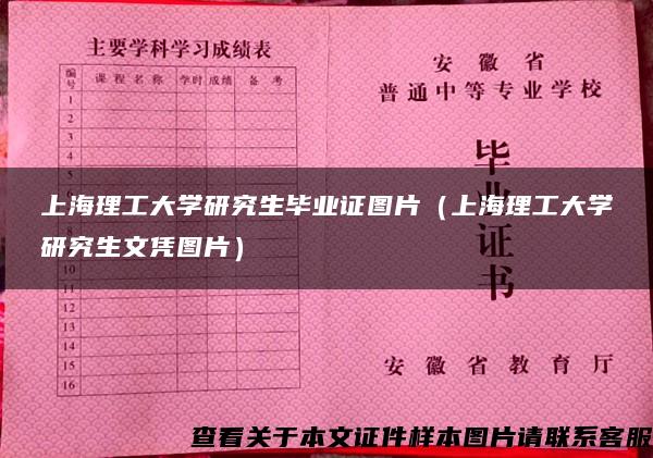 上海理工大学研究生毕业证图片（上海理工大学研究生文凭图片）