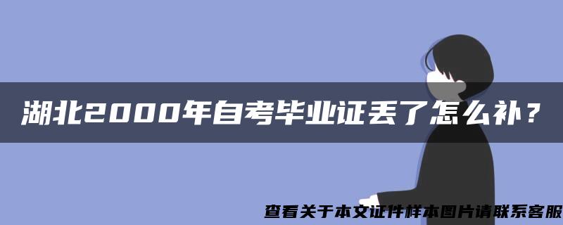 湖北2000年自考毕业证丢了怎么补？