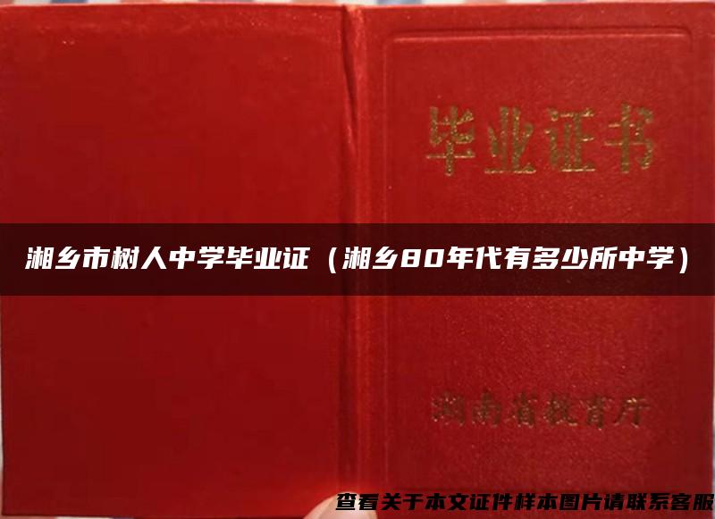 湘乡市树人中学毕业证（湘乡80年代有多少所中学）