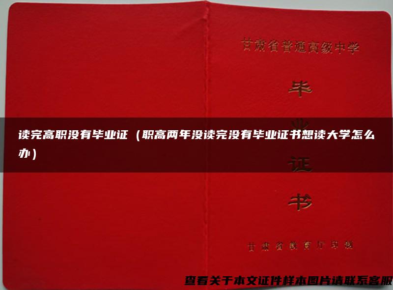 读完高职没有毕业证（职高两年没读完没有毕业证书想读大学怎么办）