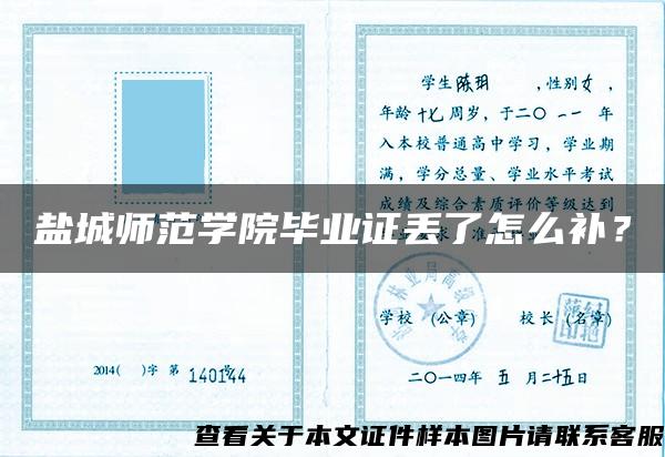 盐城师范学院毕业证丢了怎么补？