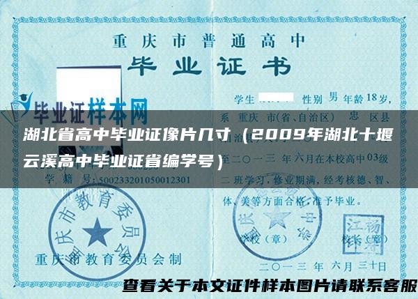 湖北省高中毕业证像片几寸（2009年湖北十堰云溪高中毕业证省编学号）