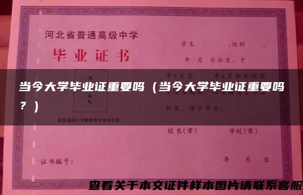 当今大学毕业证重要吗（当今大学毕业证重要吗？）