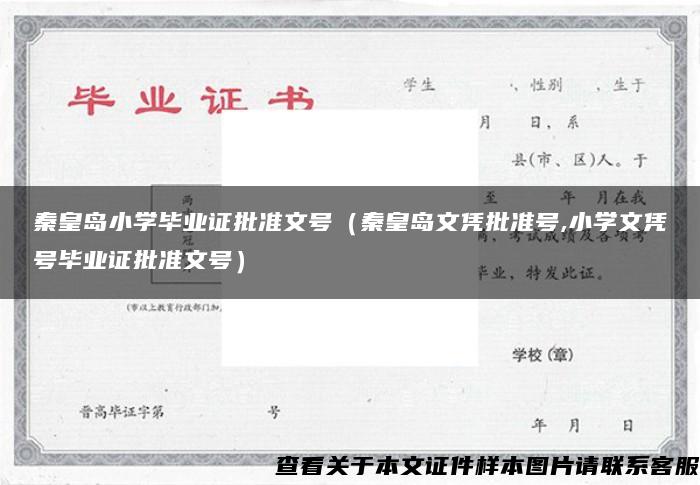 秦皇岛小学毕业证批准文号（秦皇岛文凭批准号,小学文凭号毕业证批准文号）