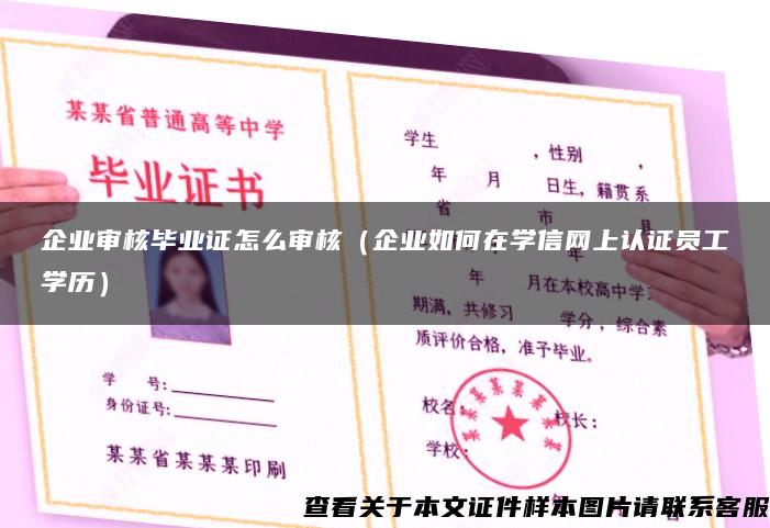 企业审核毕业证怎么审核（企业如何在学信网上认证员工学历）