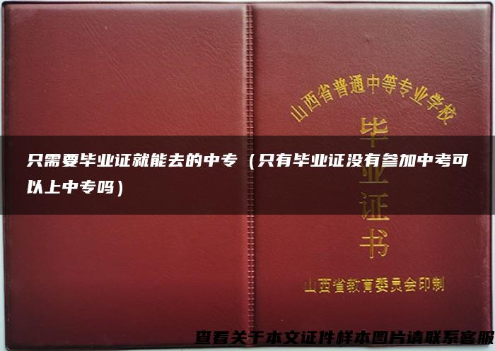 只需要毕业证就能去的中专（只有毕业证没有参加中考可以上中专吗）