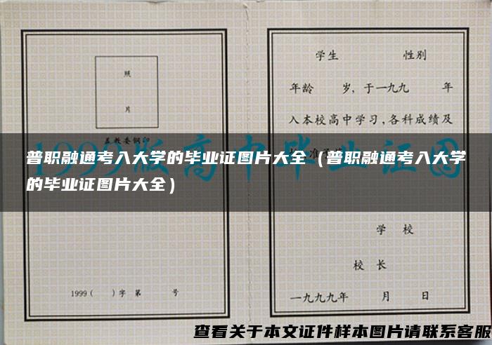 普职融通考入大学的毕业证图片大全（普职融通考入大学的毕业证图片大全）