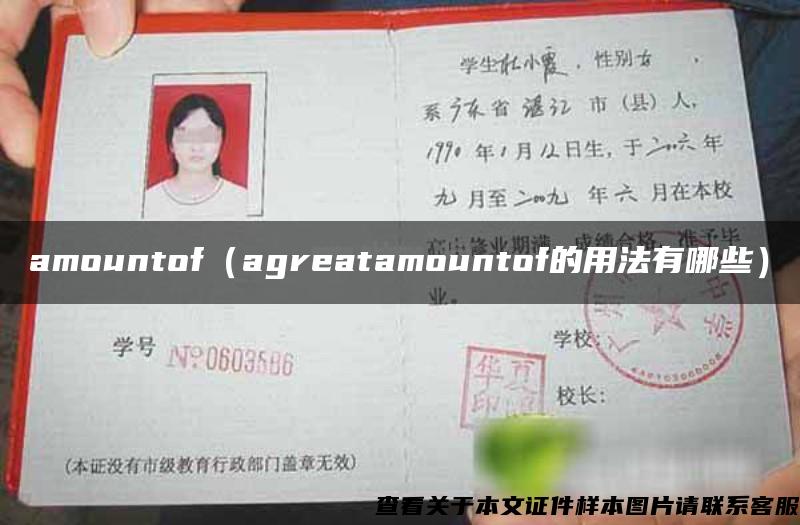 amountof（agreatamountof的用法有哪些）