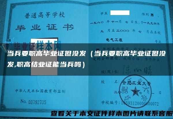 当兵要职高毕业证但没发（当兵要职高毕业证但没发,职高结业证能当兵吗）