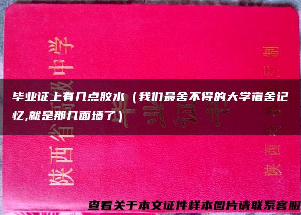 毕业证上有几点胶水（我们最舍不得的大学宿舍记忆,就是那几面墙了）