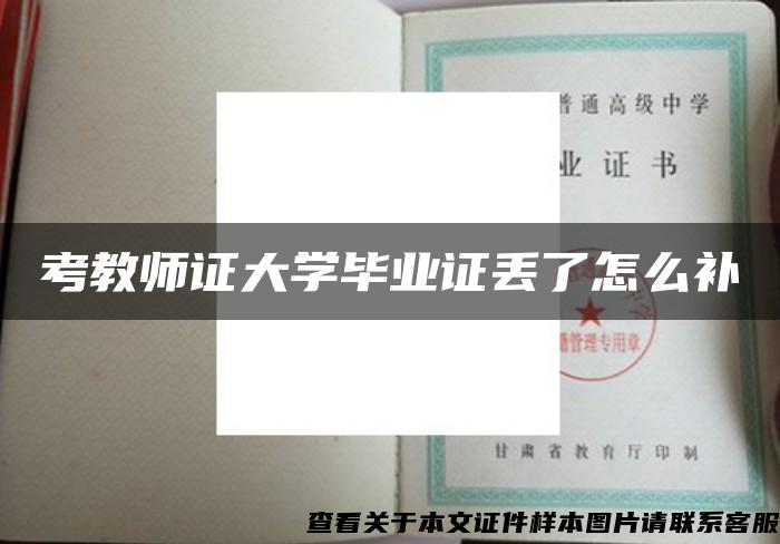 考教师证大学毕业证丢了怎么补