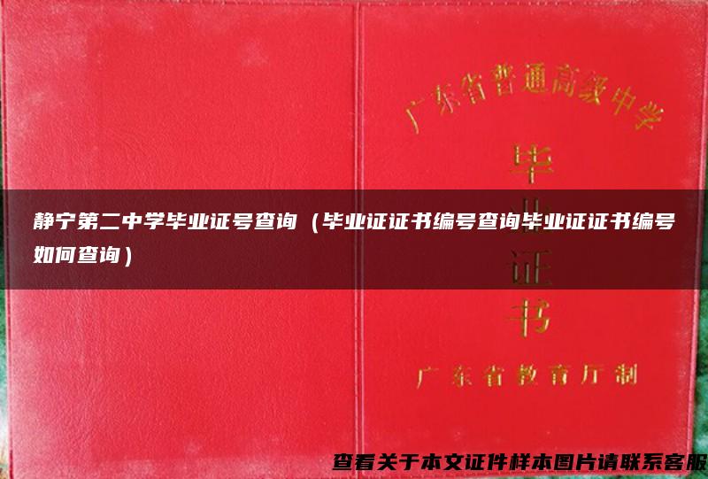 静宁第二中学毕业证号查询（毕业证证书编号查询毕业证证书编号如何查询）