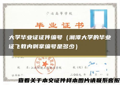 大学毕业证证件编号（湘潭大学的毕业证飞教内则掌编号是多少）