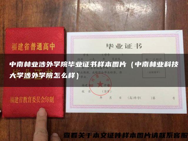 中南林业涉外学院毕业证书样本图片（中南林业科技大学涉外学院怎么样）