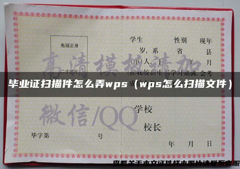 毕业证扫描件怎么弄wps（wps怎么扫描文件）