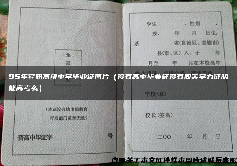 95年宾阳高级中学毕业证图片（没有高中毕业证没有同等学力证明能高考么）