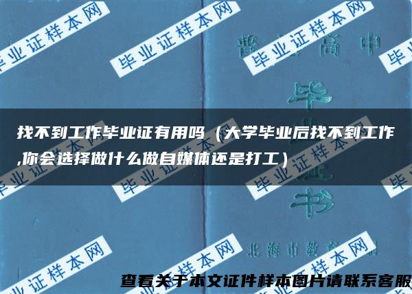 找不到工作毕业证有用吗（大学毕业后找不到工作,你会选择做什么做自媒体还是打工）