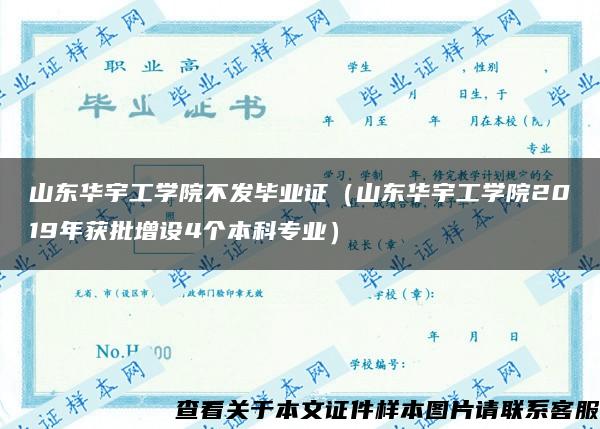 山东华宇工学院不发毕业证（山东华宇工学院2019年获批增设4个本科专业）