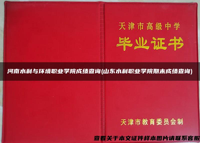 河南水利与环境职业学院成绩查询(山东水利职业学院期末成绩查询)